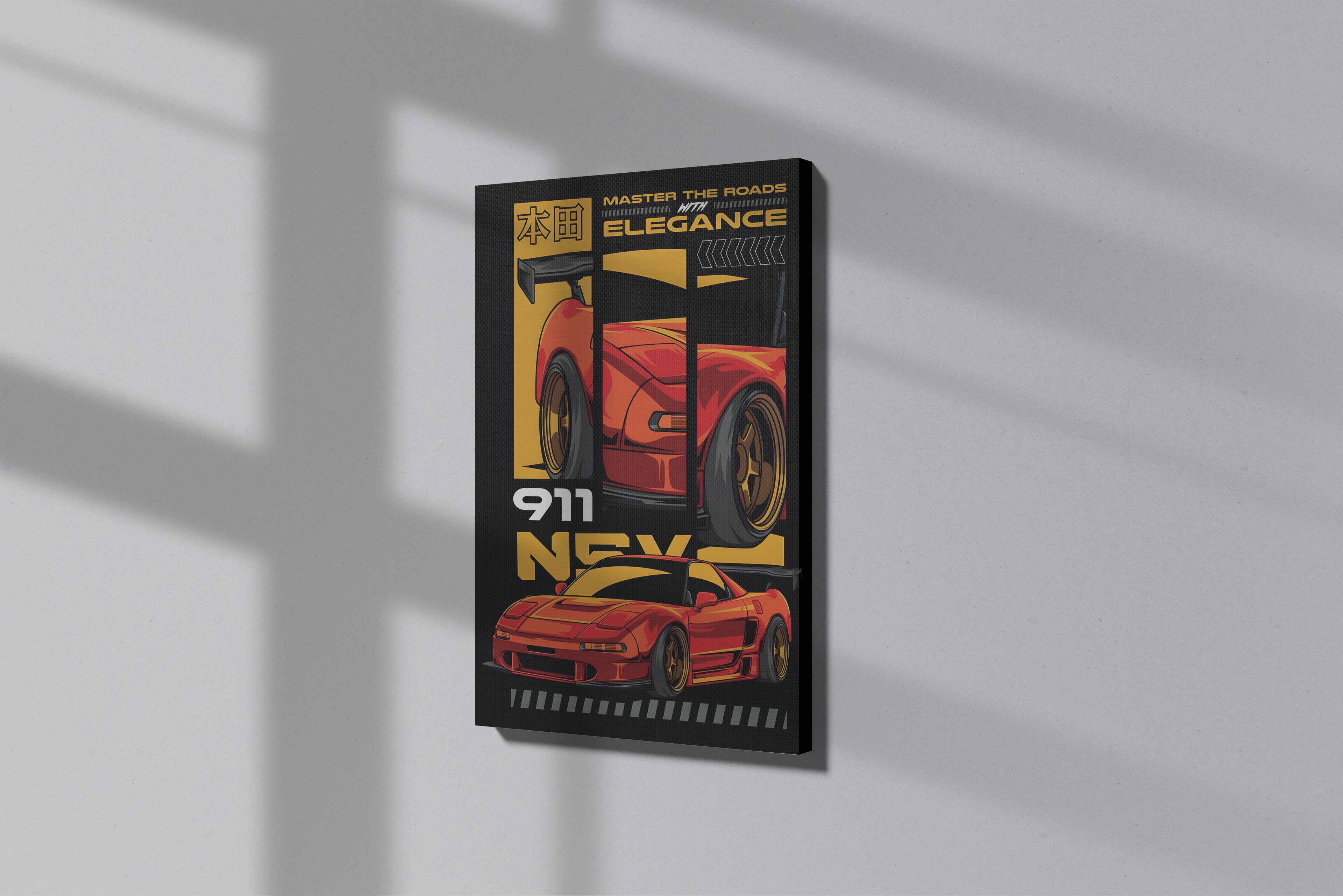 GeekCultcha Master the Roads 911 Elegance Premium Canvas Print
