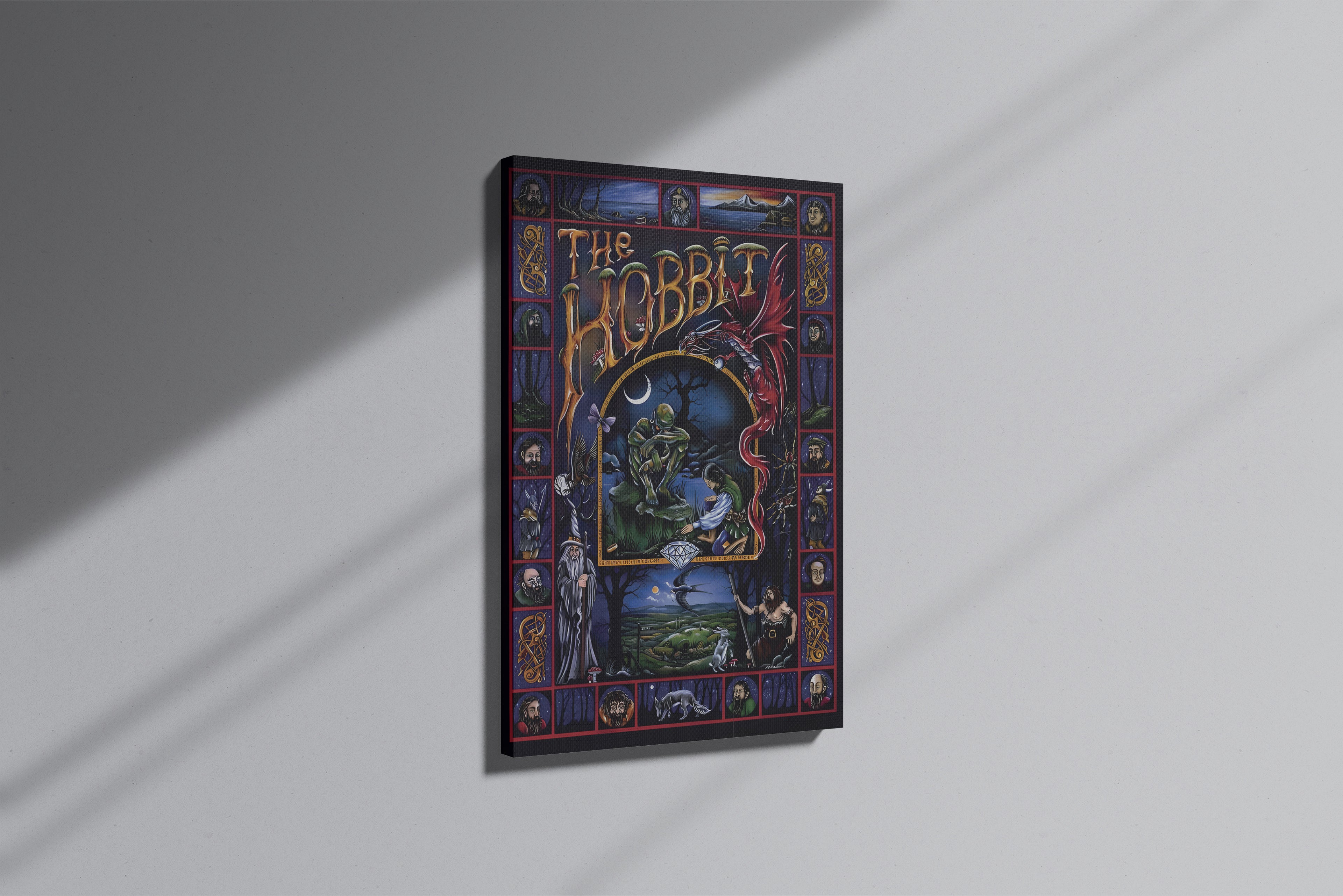 GeekCultcha The Hobbit Gandalf Themed Premium Canvas Painting