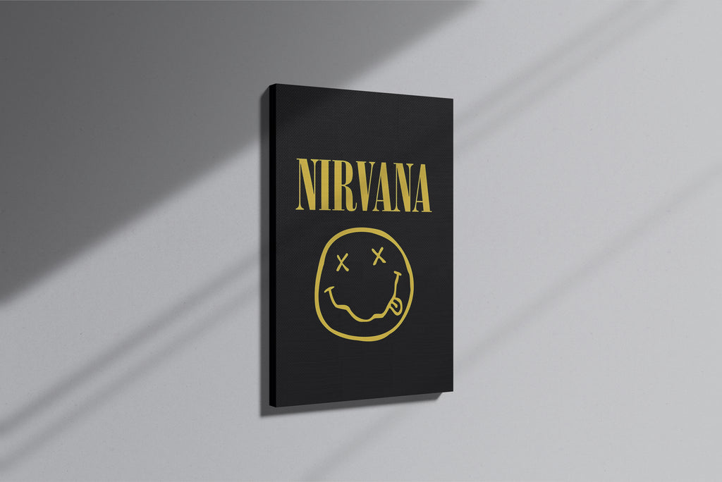 GeekCultcha Nirvana Smiley Design Premium Canvas Painting