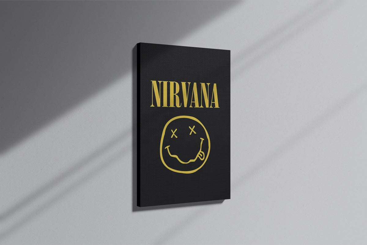 GeekCultcha Nirvana Smiley Design Premium Canvas Painting