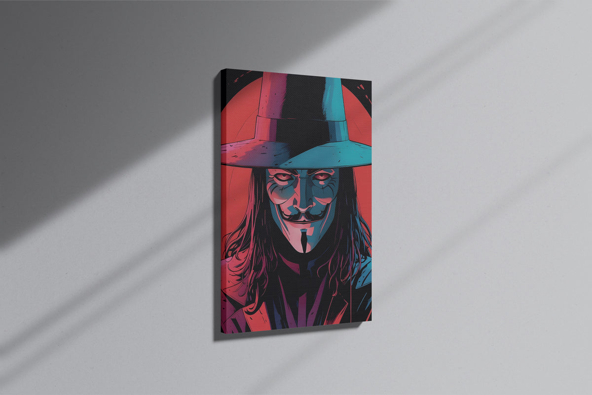 GeekCultcha V for Vendetta V Premium Canvas Print