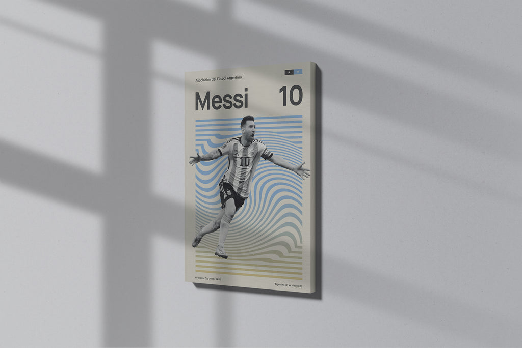 GeekCultcha Asociación del Fútbol Argentino Messi Premium Canvas Print