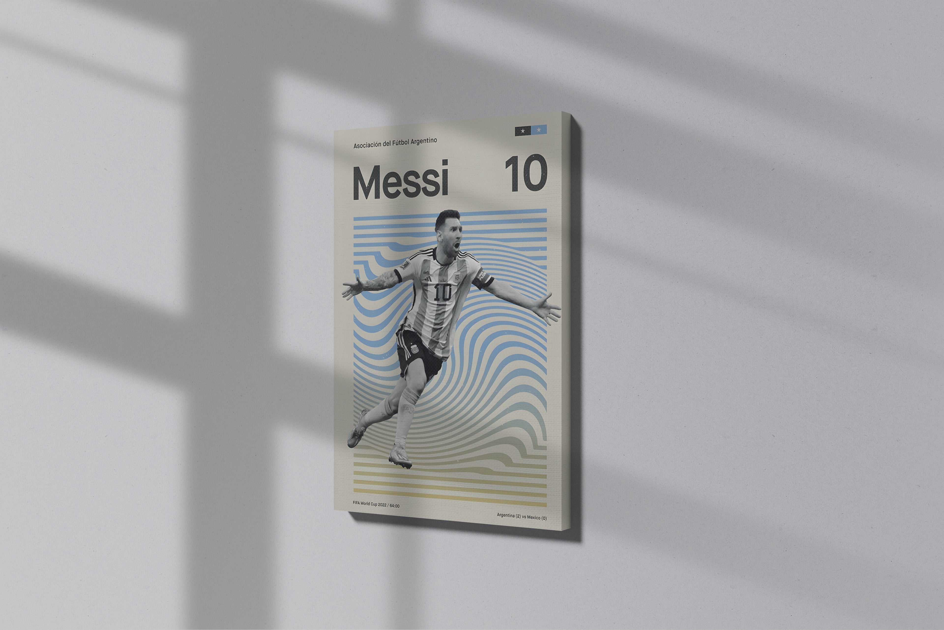 GeekCultcha Asociación del Fútbol Argentino Messi Premium Canvas Print
