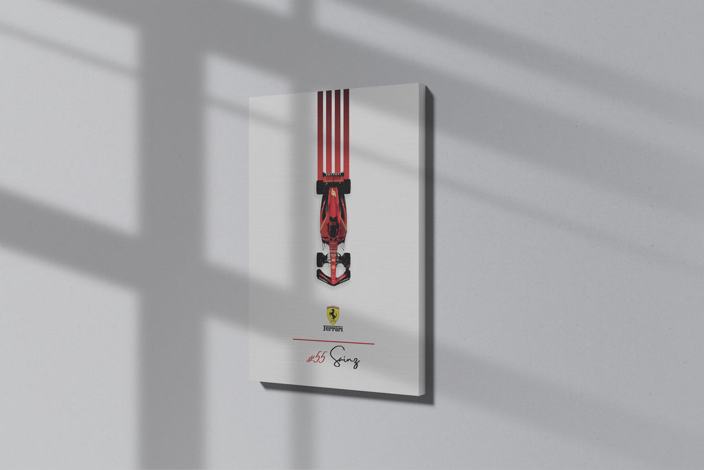 GeekCultcha Ferrari Carlos Sainz Premium Canvas Print