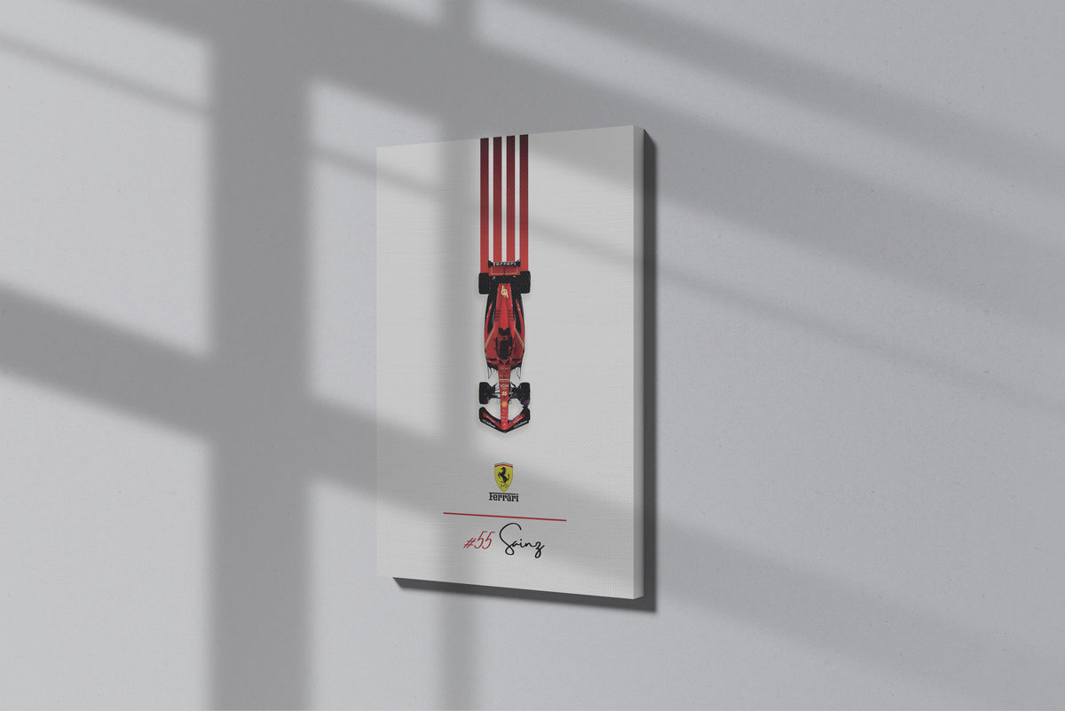 GeekCultcha Ferrari Carlos Sainz Premium Canvas Print