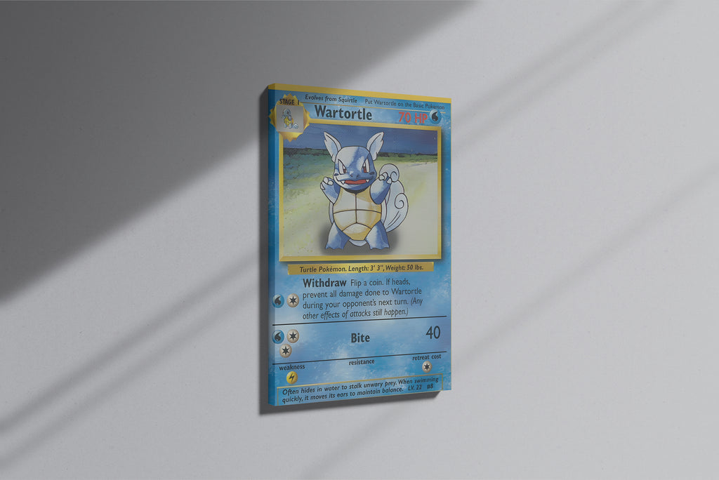 GeekCultcha Pokémon Wartortle Premium Canvas Print