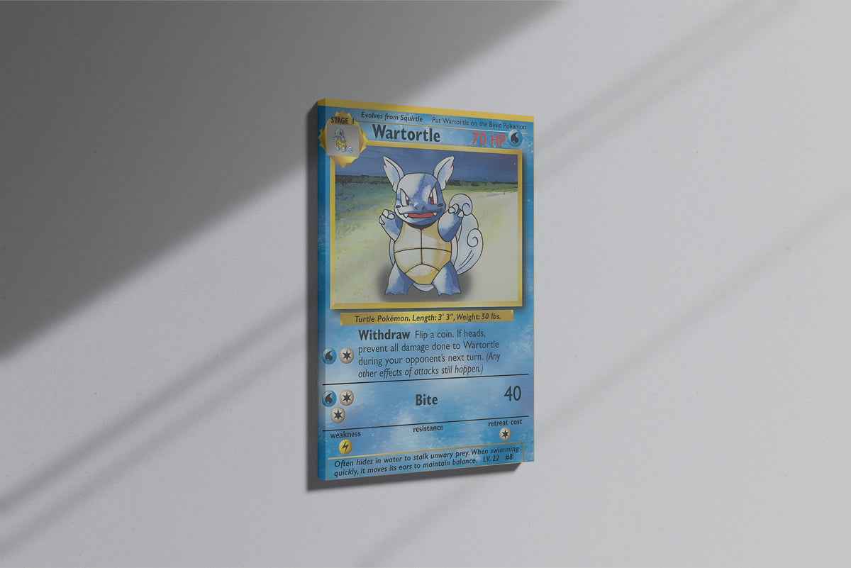 GeekCultcha Pokémon Wartortle Premium Canvas Print