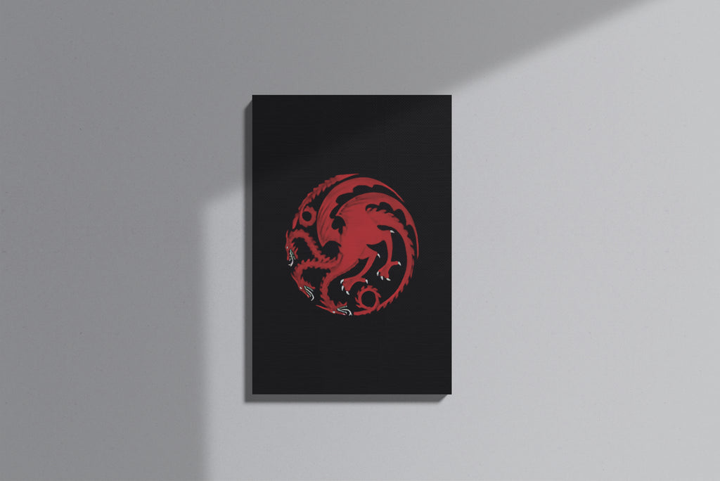 GeekCultcha Game of Thrones Targaryen Themed Premium Canvas Print