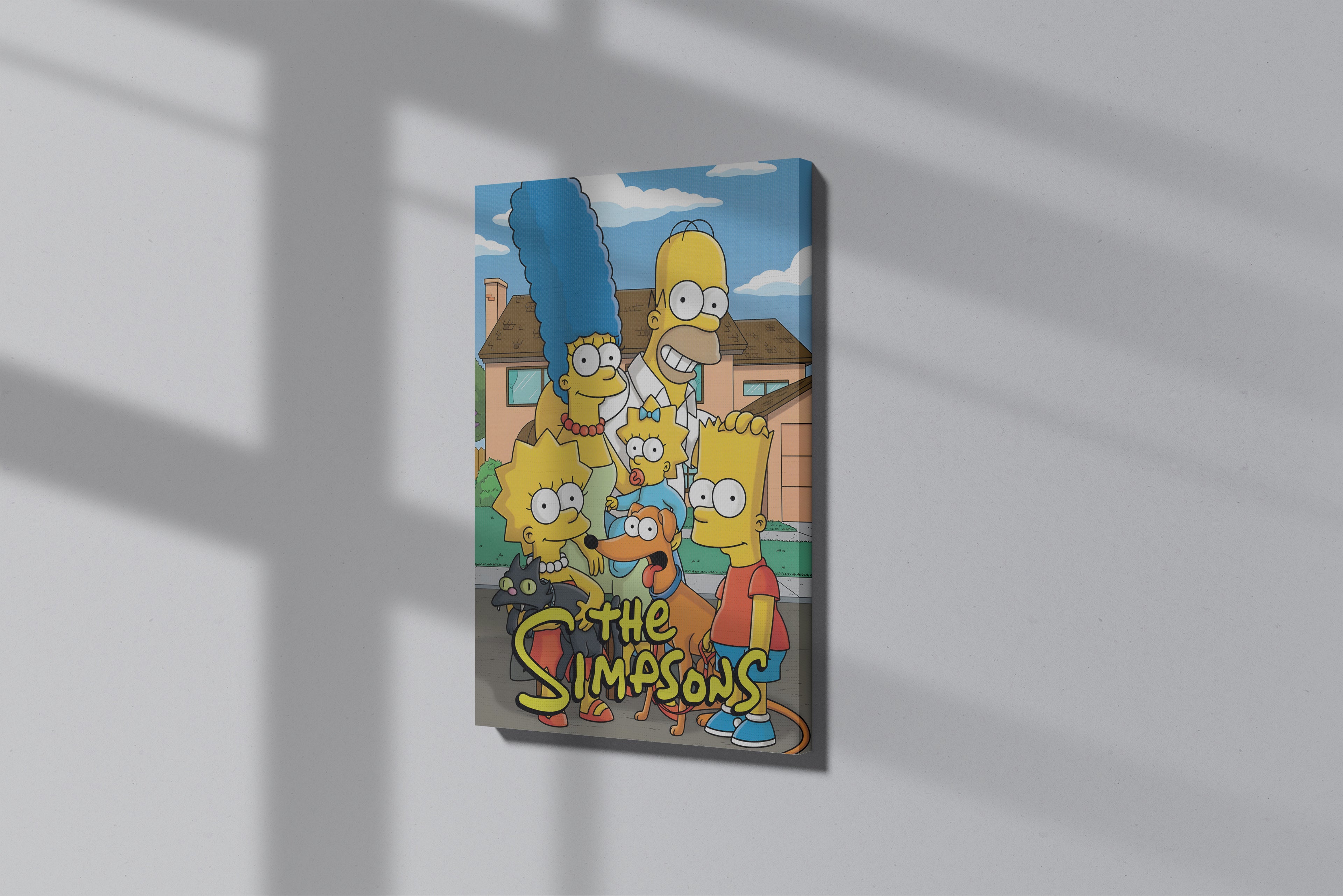 GeekCultcha The Simpsons Family Portrait Premium Canvas Painting
