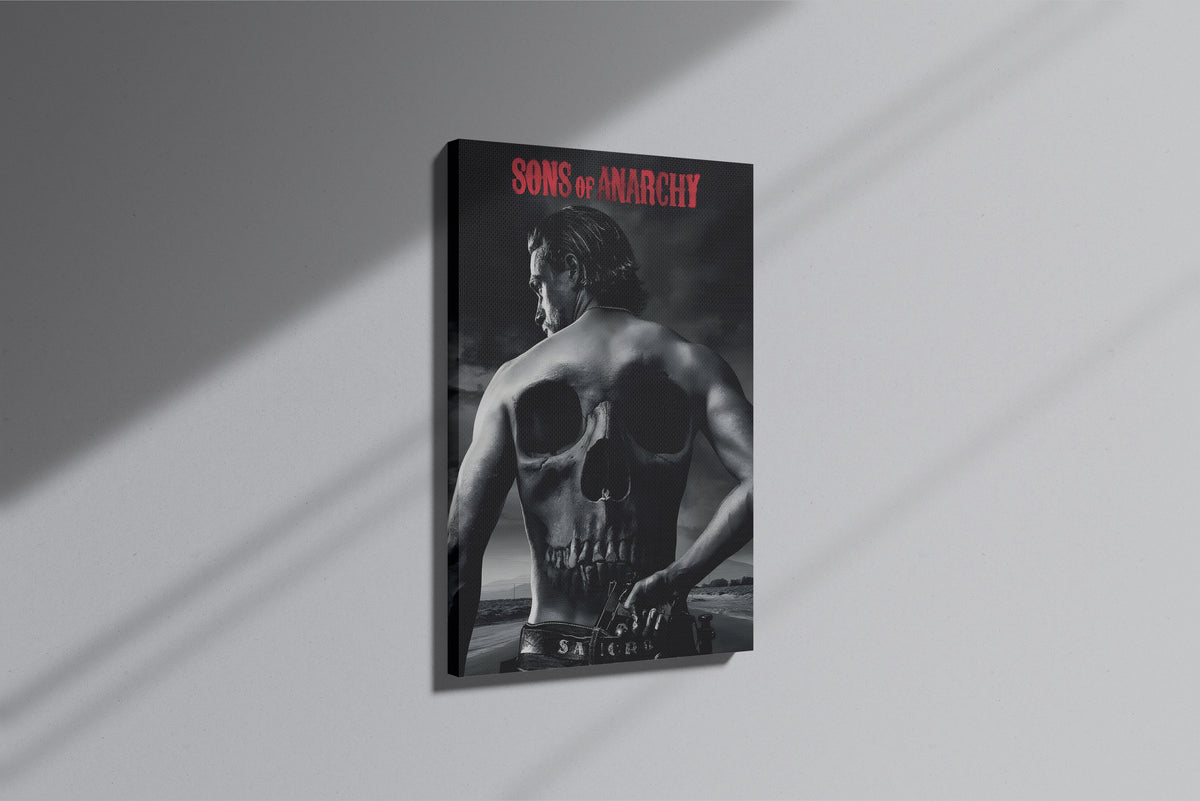 GeekCultcha Sons of Anarchy Skull Theme Premium Canvas Painting