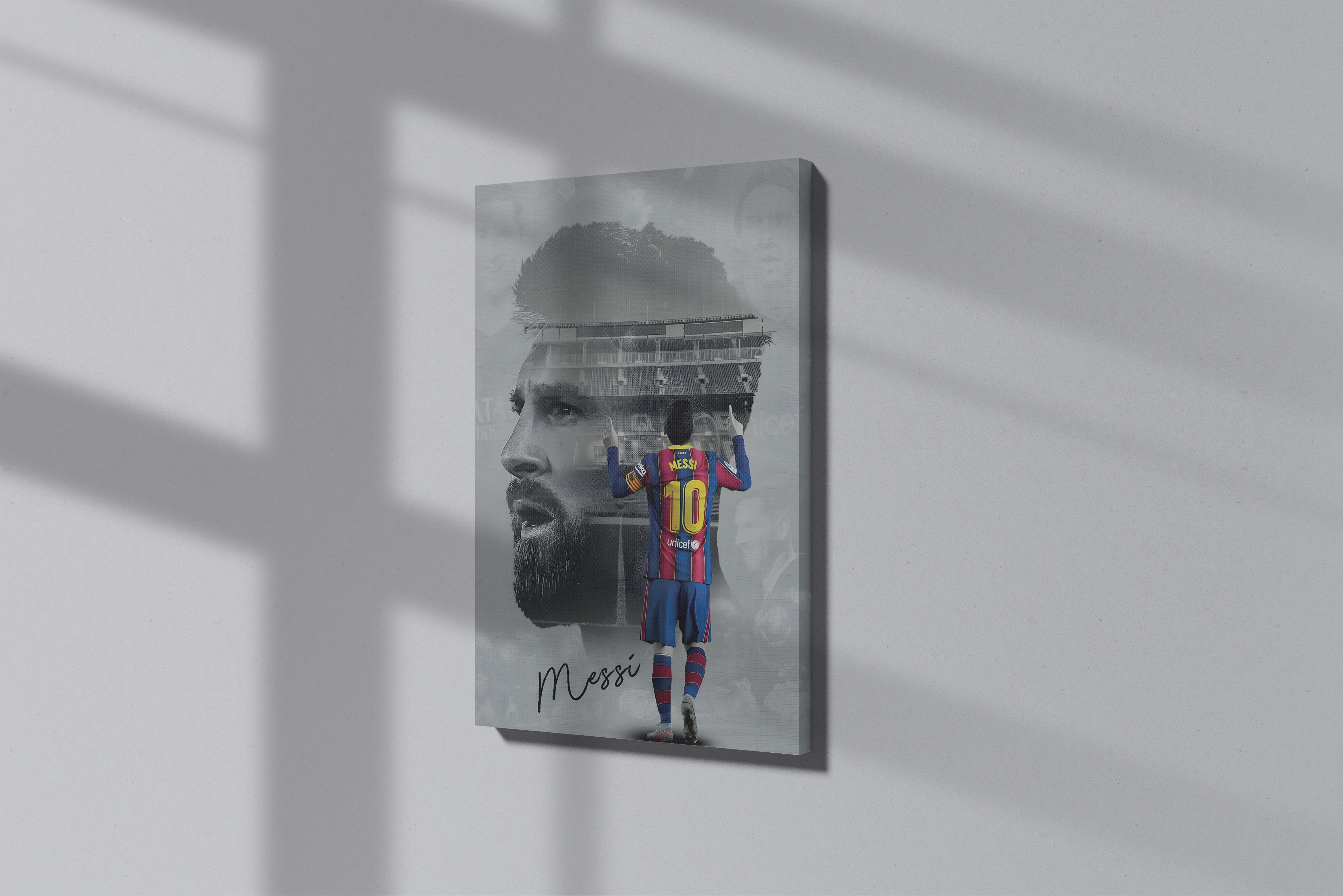 GeekCultcha Messi Football Legend Premium Canvas Painting