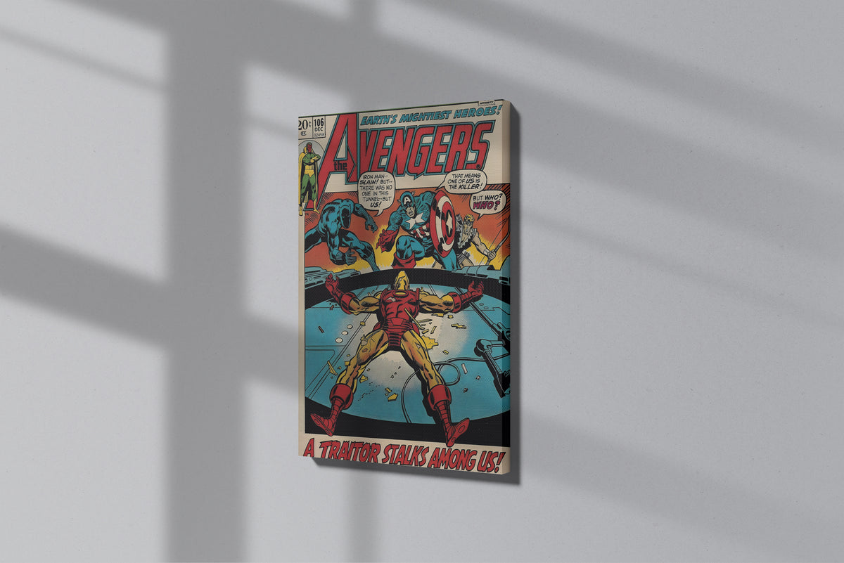GeekCultcha Marvel Avengers Classic Comic Book Premium Canvas Painting