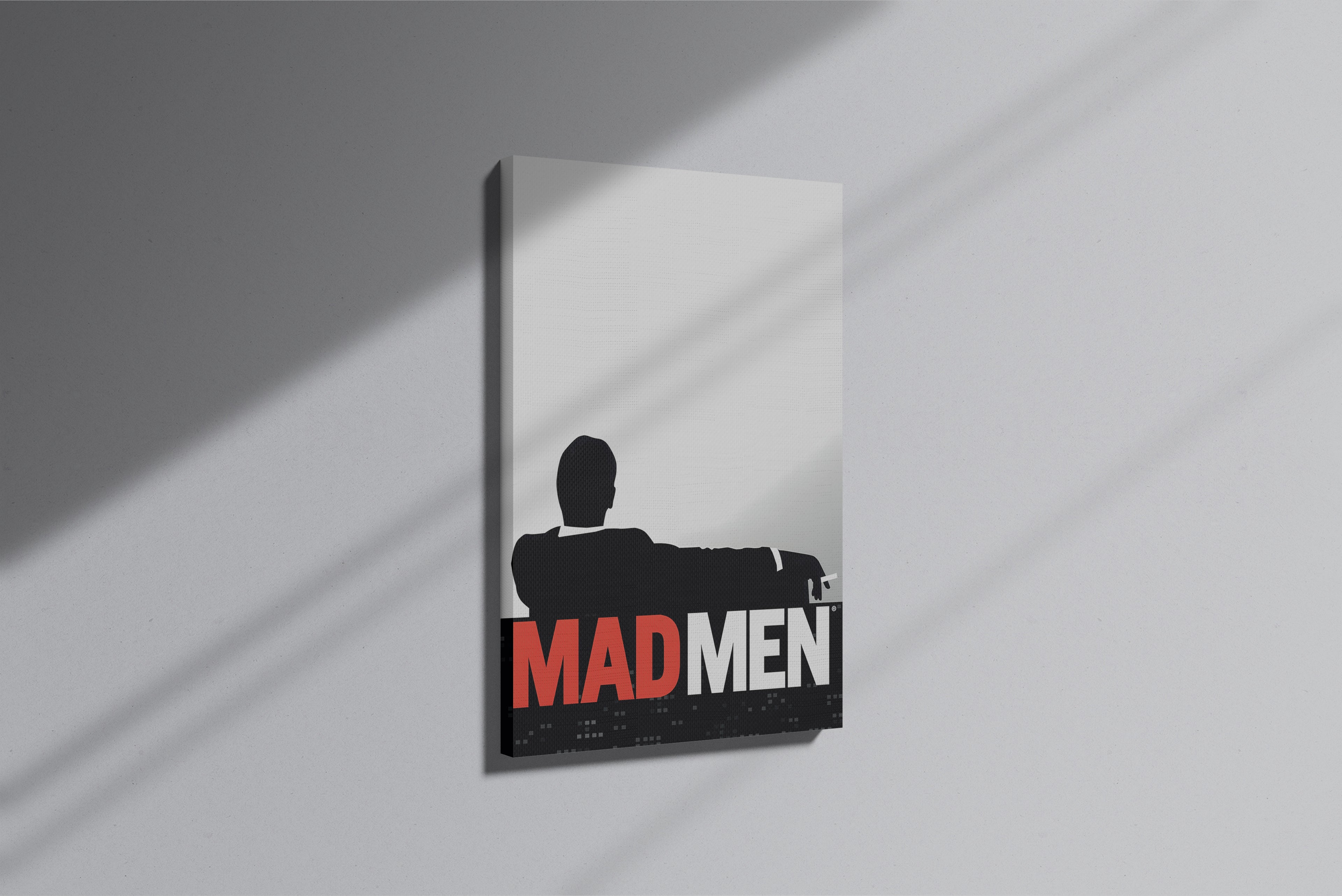 GeekCultcha Mad Men Silhouette Premium Canvas Painting
