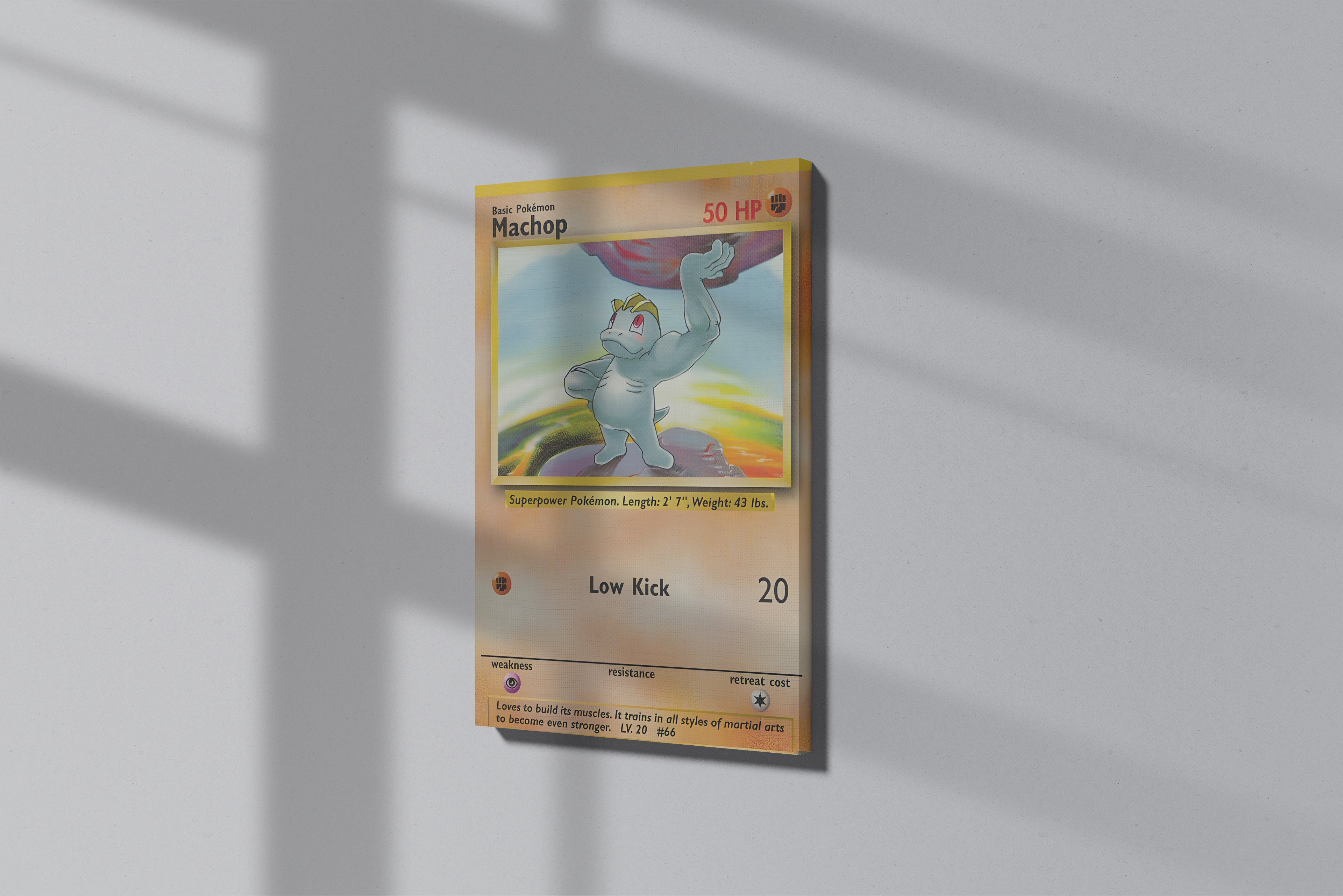 GeekCultcha Pokémon Machop Premium Canvas Print