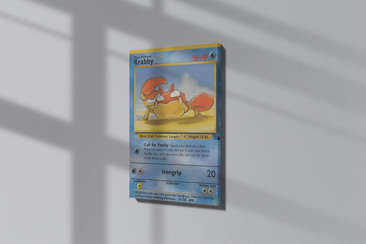 GeekCultcha Pokémon Krabby Premium Canvas Print