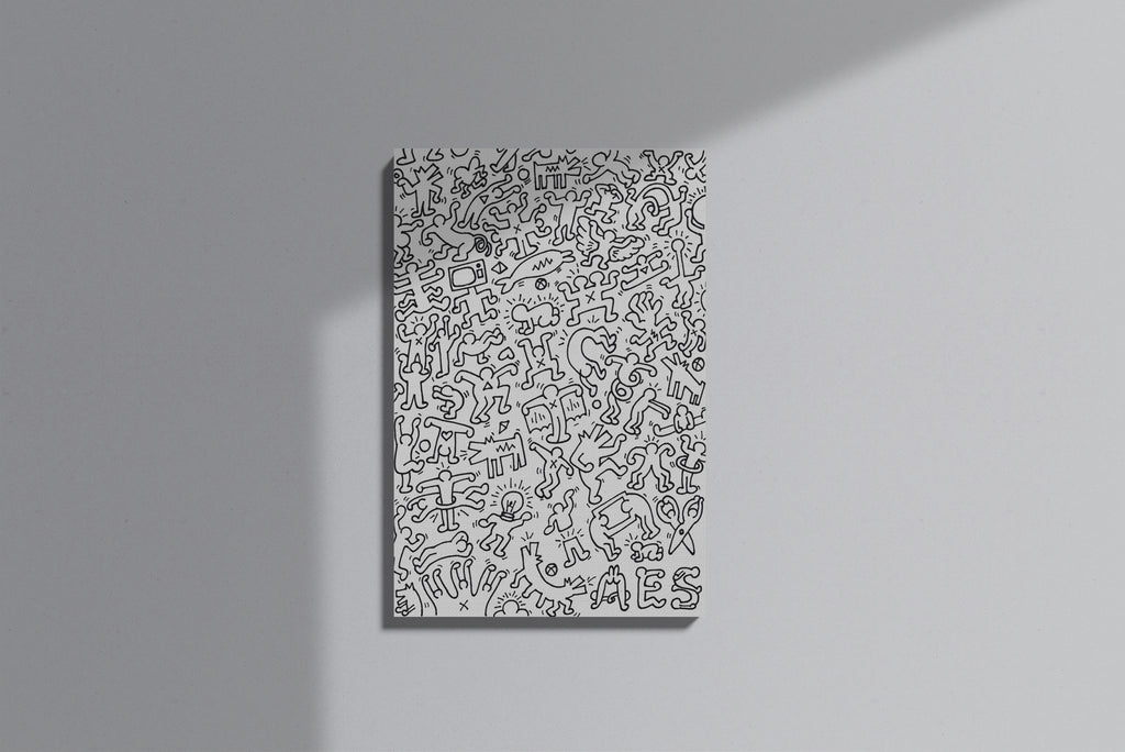 GeekCultcha Keith Haring Stylized Art Premium Canvas Print