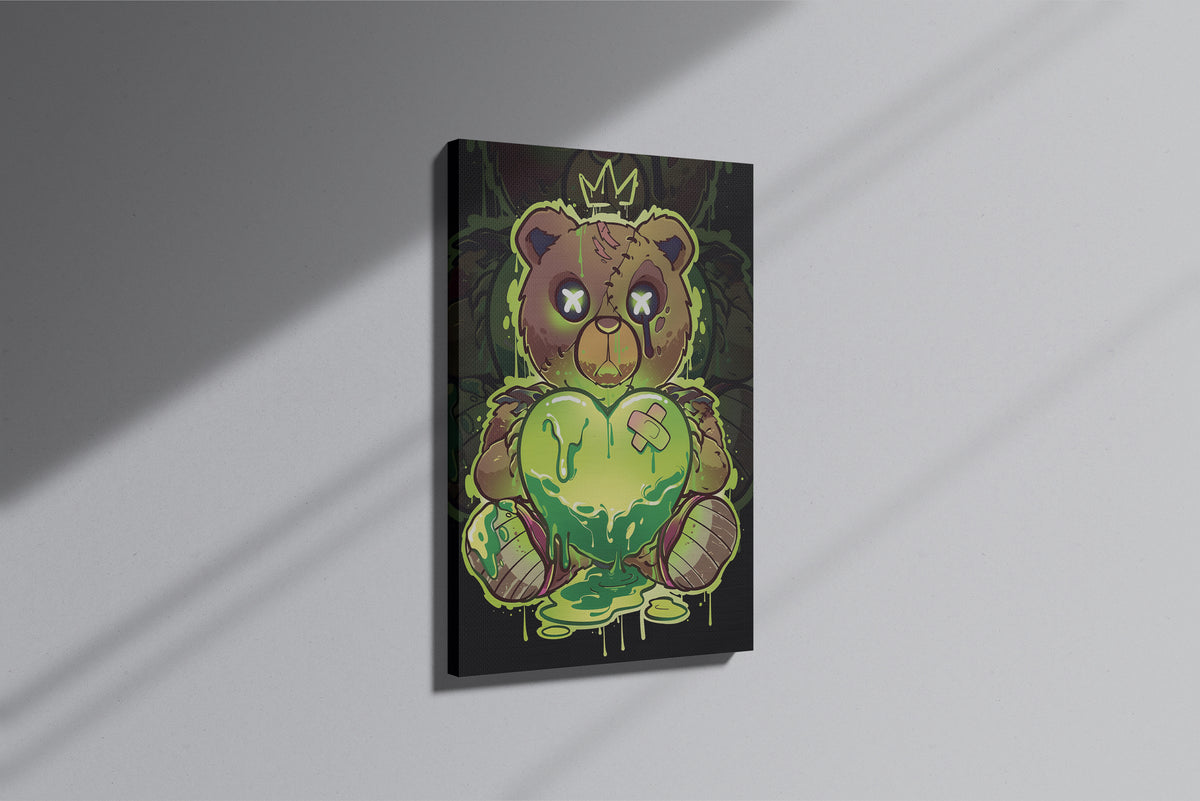 GeekCultcha Grotesque Teddy Bear Themed Premium Canvas Painting