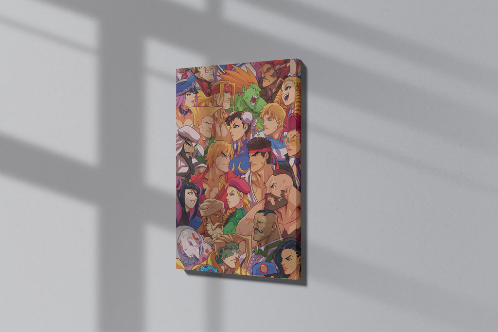 GeekCultcha Street Fighter Character Portraits Premium Canvas Print