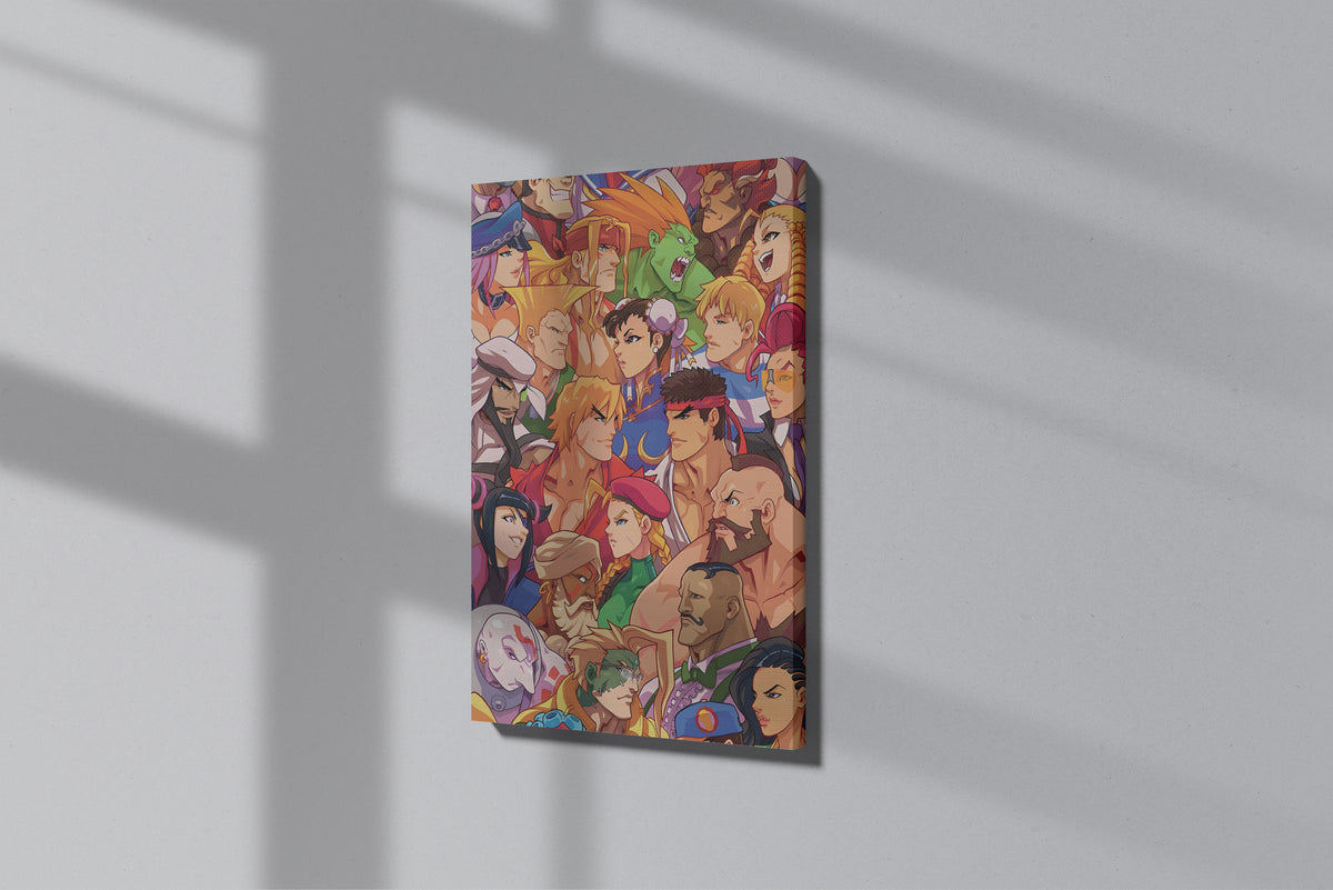 GeekCultcha Street Fighter Character Portraits Premium Canvas Print