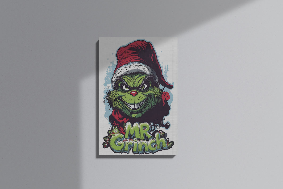 GeekCultcha Dr. Seuss The Grinch Premium Canvas Print