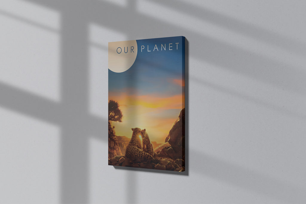 GeekCultcha Our Planet Documentary Themed Premium Canvas Painting