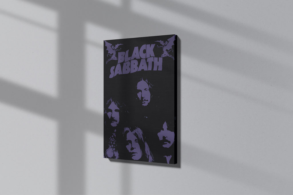 GeekCultcha Black Sabbath Premium Canvas Print Retro Style
