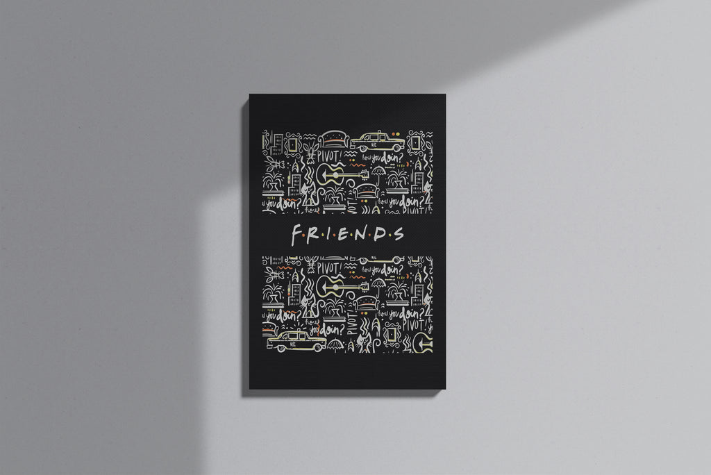 GeekCultcha Friends Themed Premium Canvas Painting