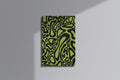 GeekCultcha Retro Green Abstract Pattern Premium Canvas Painting