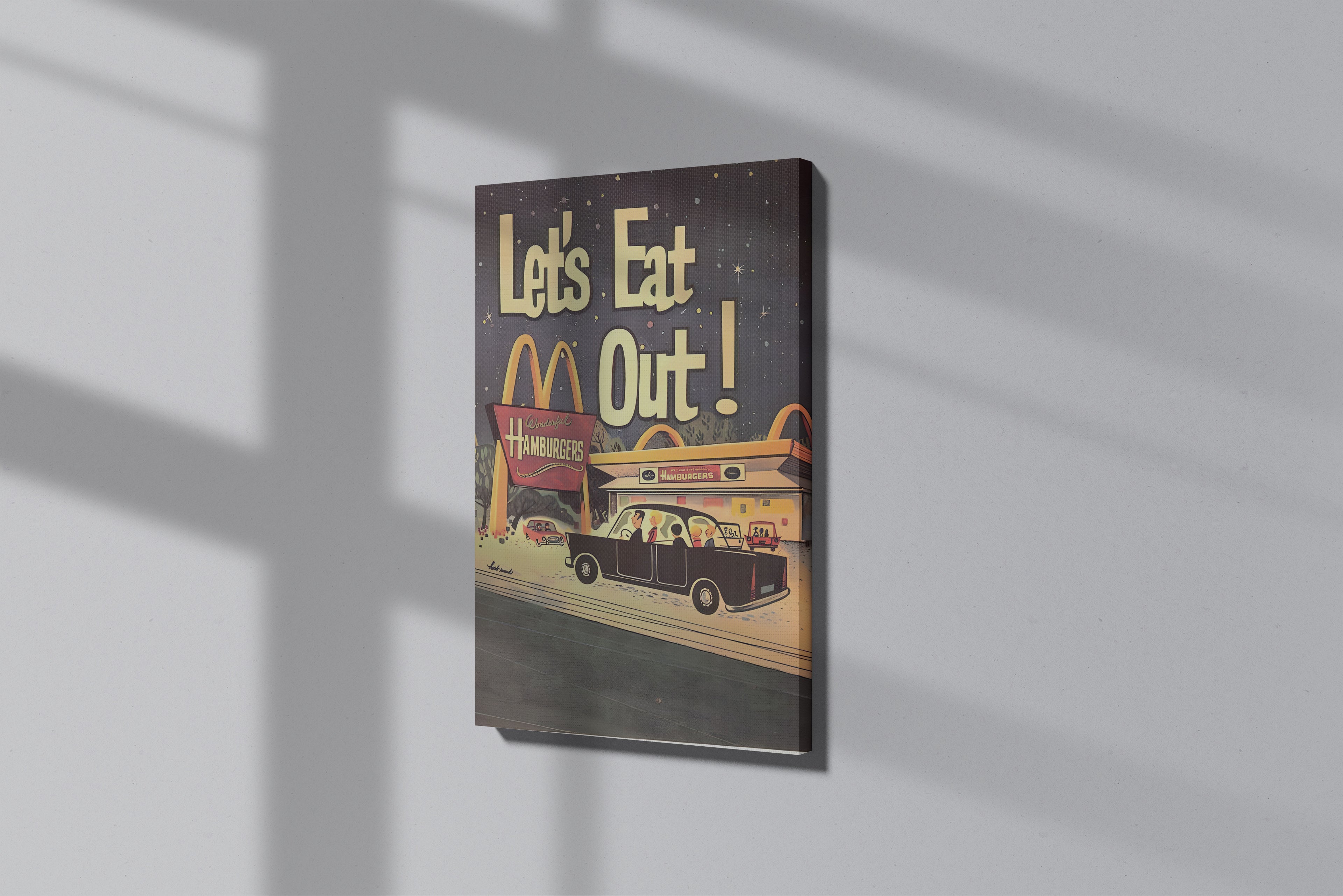 GeekCultcha McDonald's Retro Style Premium Canvas Painting