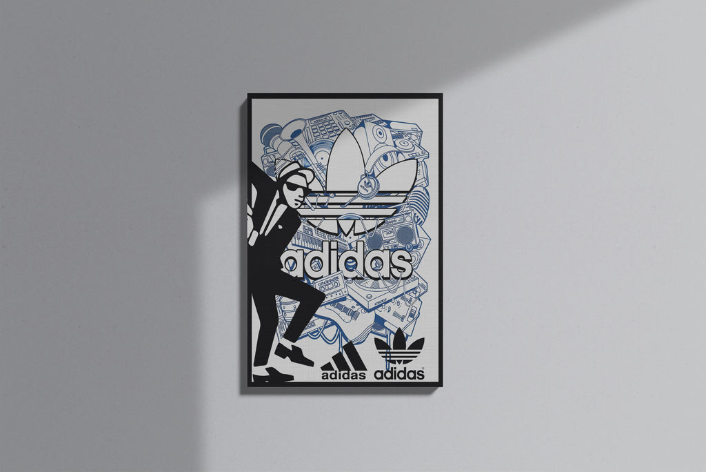 GeekCultcha Adidas Music Themed Premium Canvas Painting