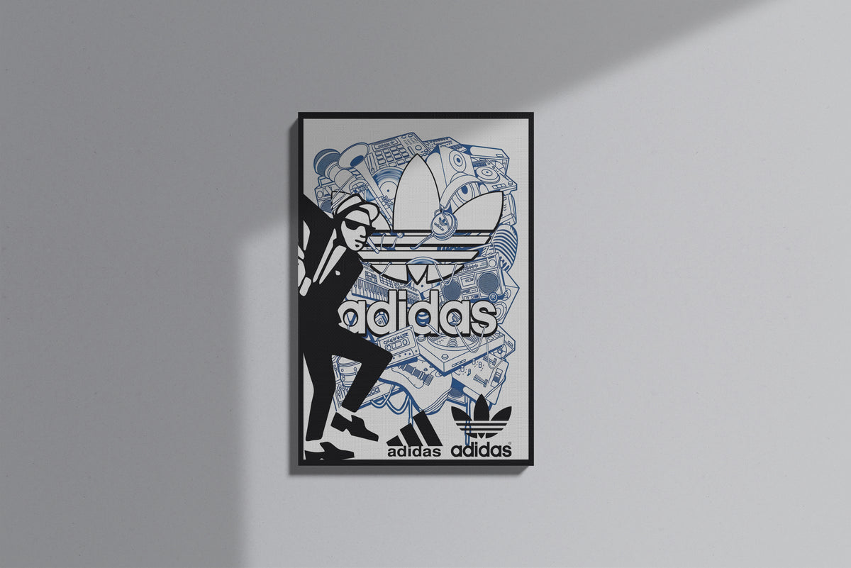 GeekCultcha Adidas Music Themed Premium Canvas Painting