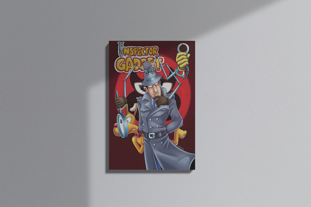 GeekCultcha Inspector Gadget Character Themed Premium Canvas Print