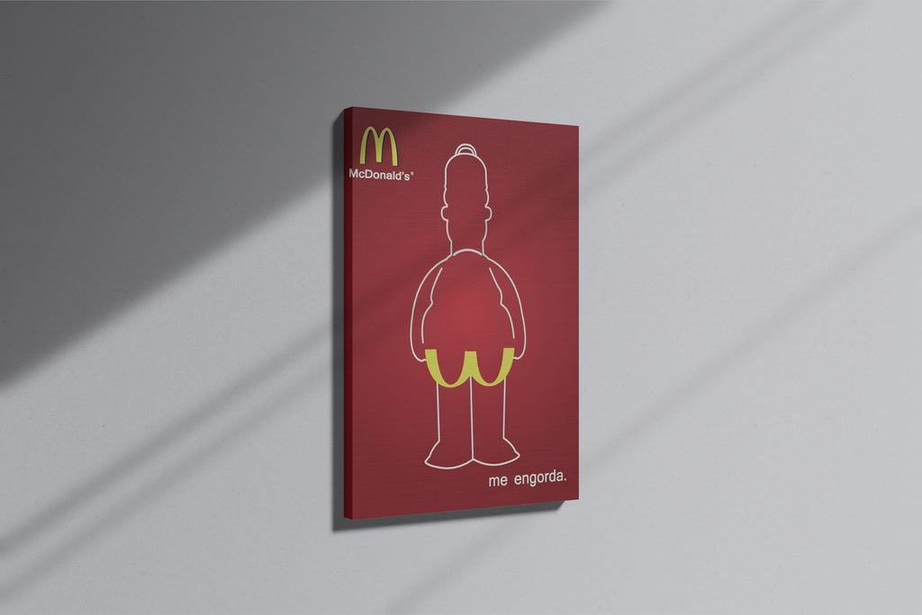GeekCultcha McDonald's & Simpsons Themed Premium Canvas Painting