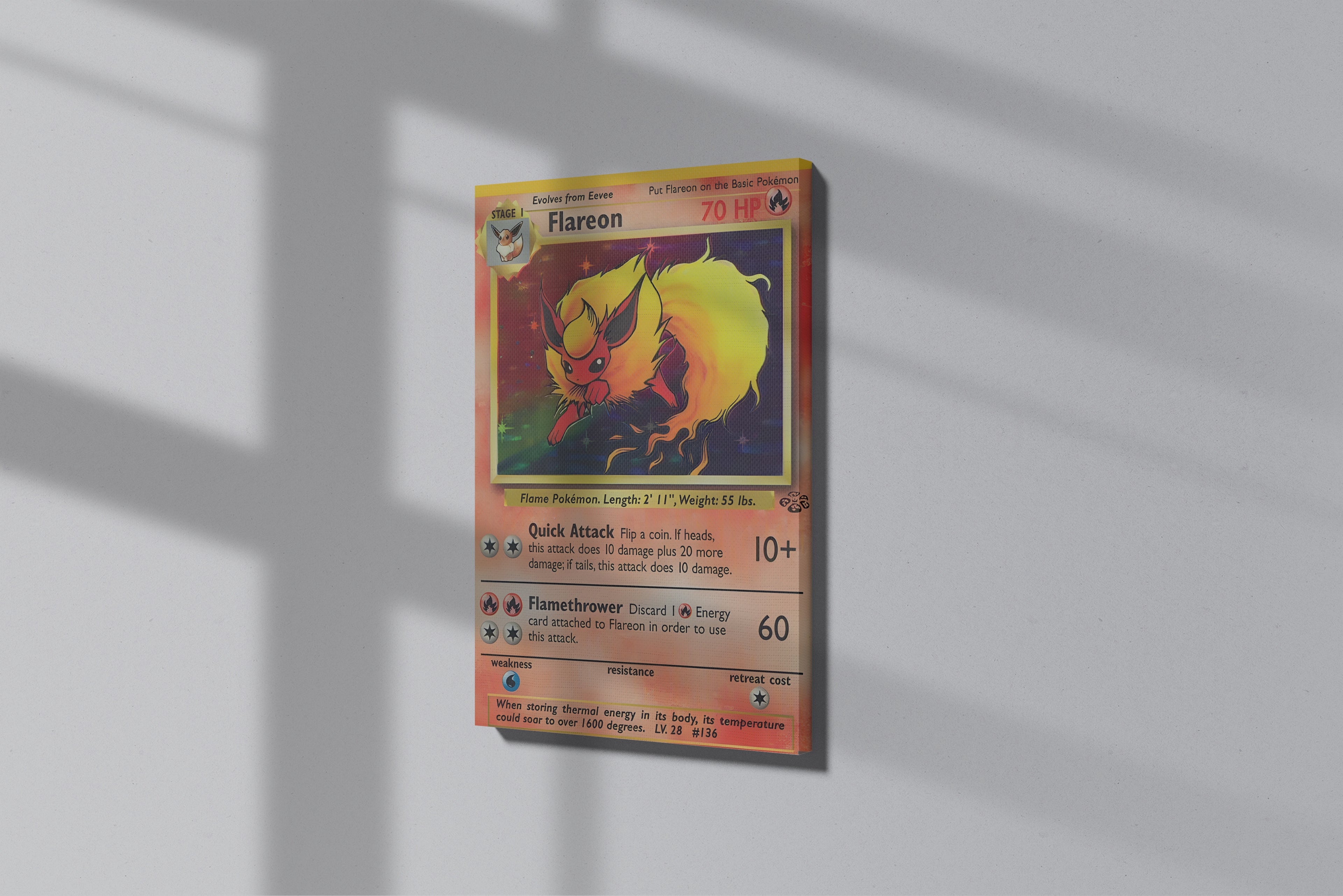 GeekCultcha Pokémon Flareon Premium Canvas Print