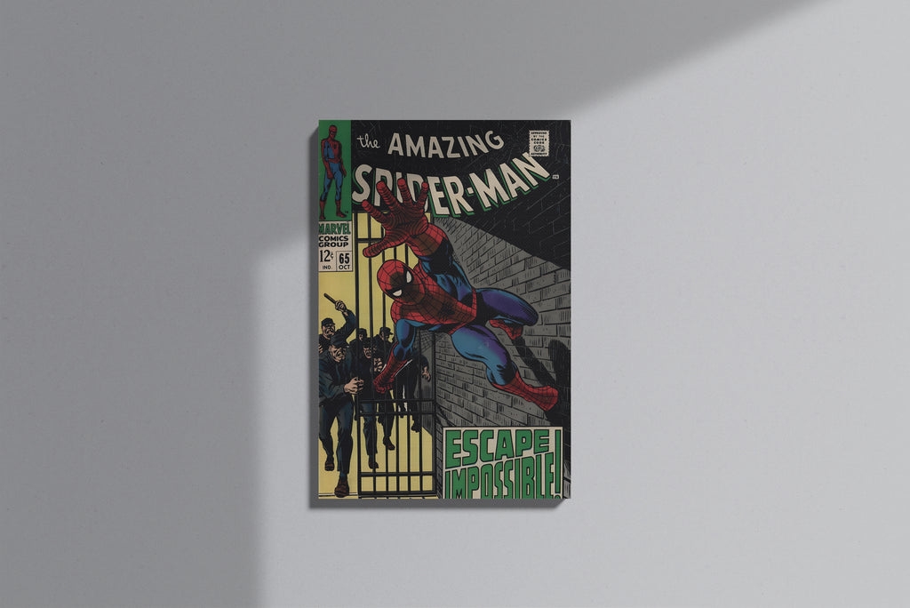 GeekCultcha Marvel Spider-Man Premium Canvas Painting Vintage Style