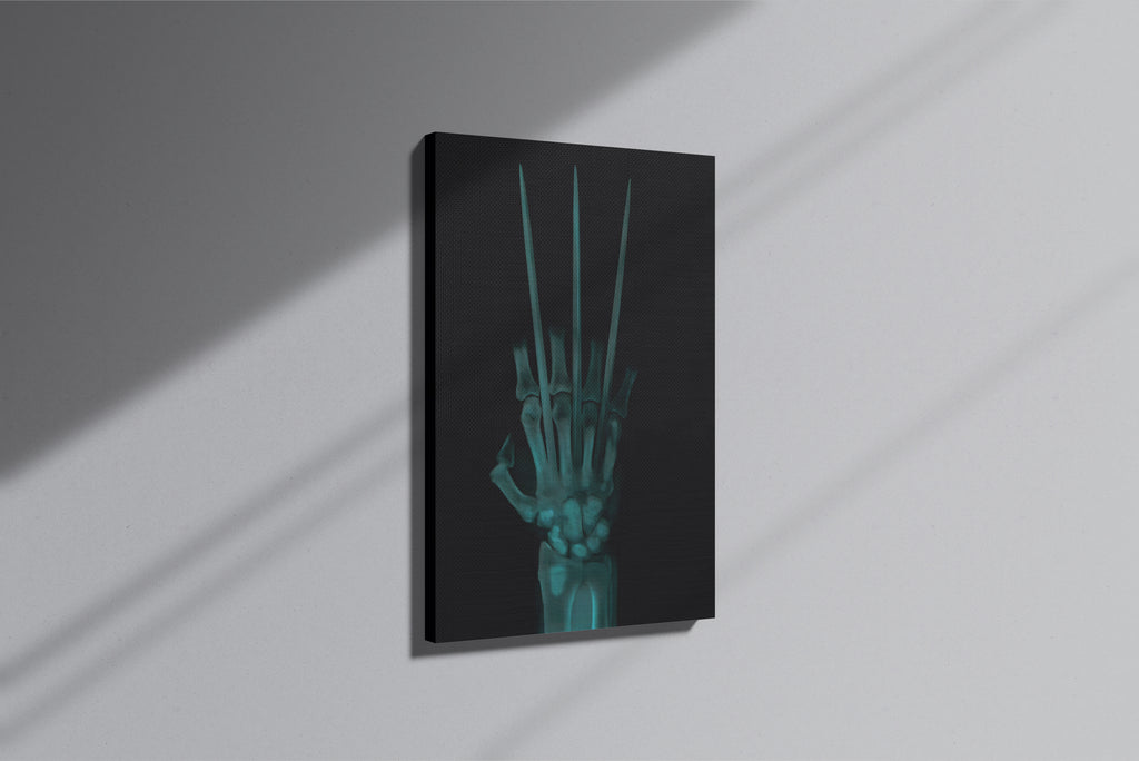 GeekCultcha Marvel Wolverine X-ray Themed Premium Canvas Painting