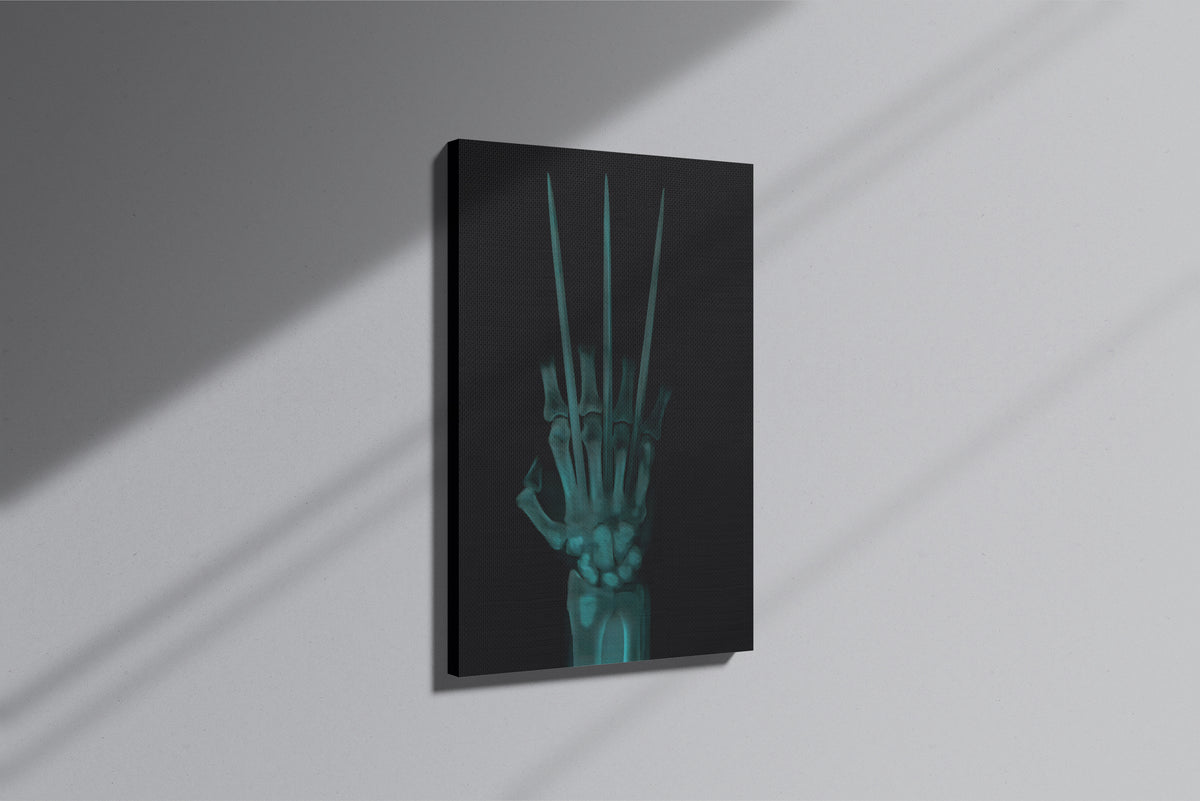 GeekCultcha Marvel Wolverine X-ray Themed Premium Canvas Painting