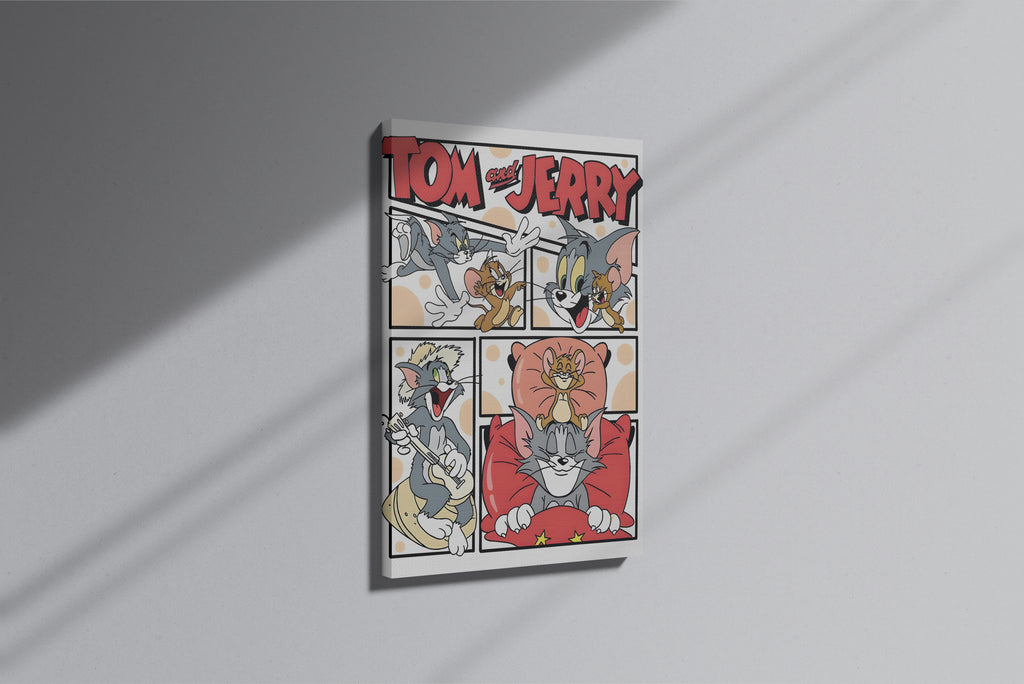 GeekCultcha Tom and Jerry Canvas Painting Cartoon Theme