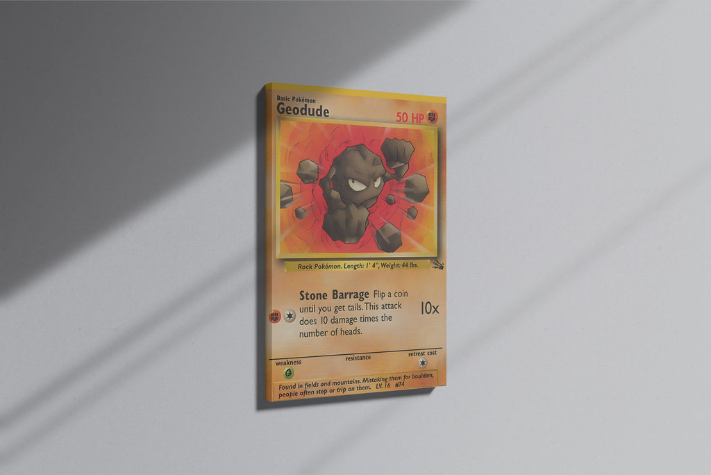 GeekCultcha Pokémon Geodude Premium Canvas Print