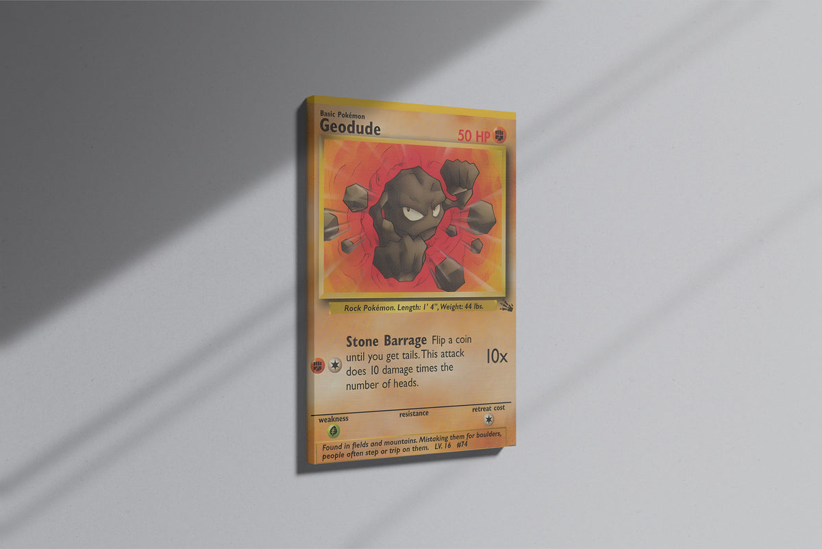 GeekCultcha Pokémon Geodude Premium Canvas Print