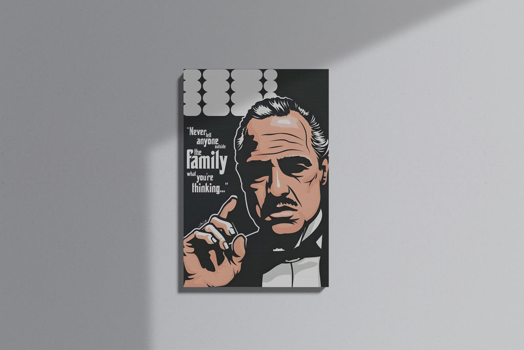 GeekCultcha The Godfather Vito Corleone Premium Canvas Print