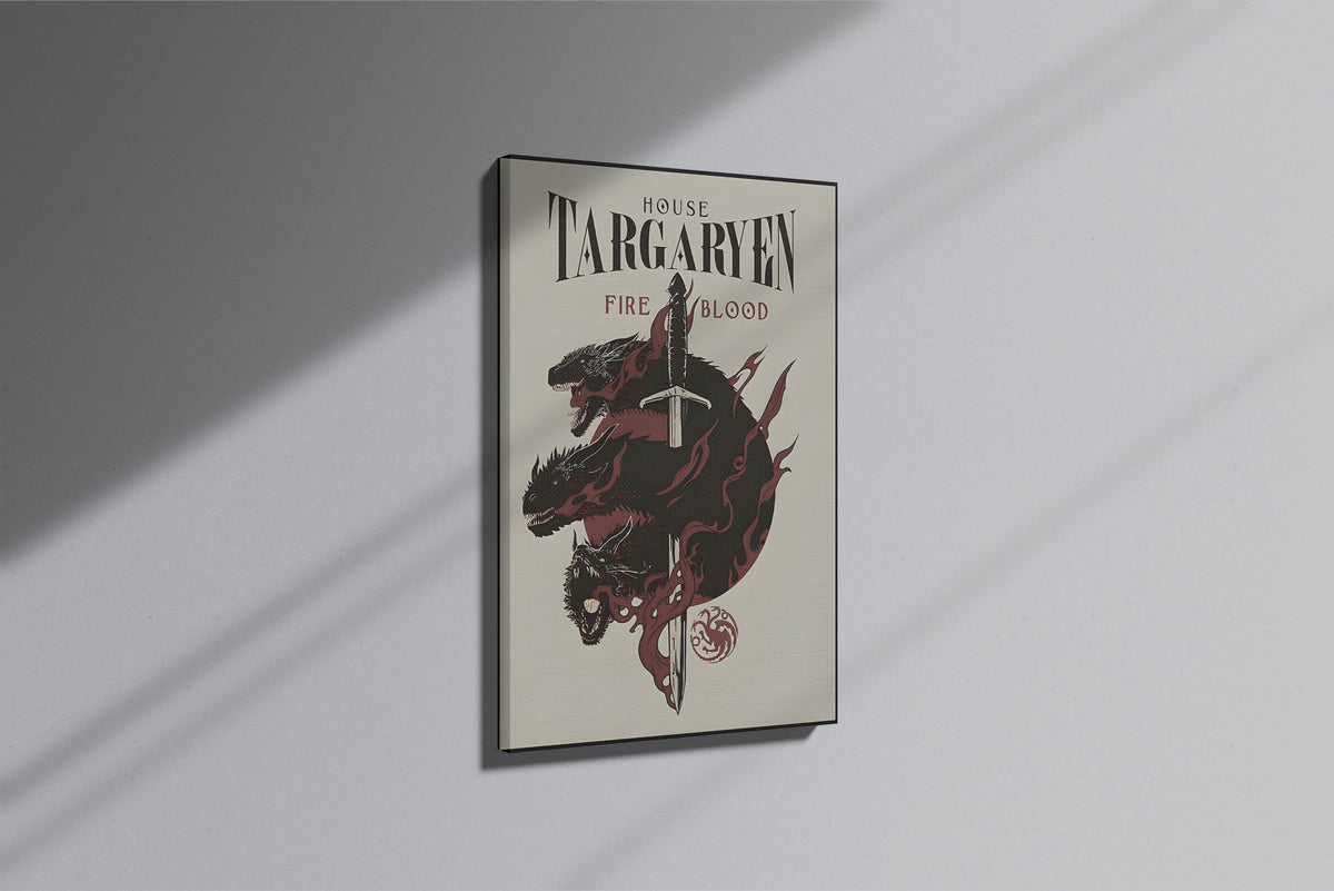 GeekCultcha Game of Thrones Targaryen Dynasty Premium Canvas Painting