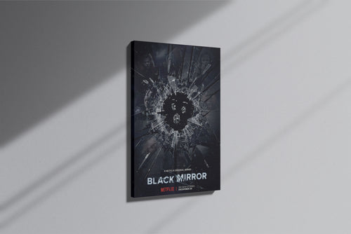 GeekCultcha Black Mirror Premium Canvas Painting Broken Glass Theme