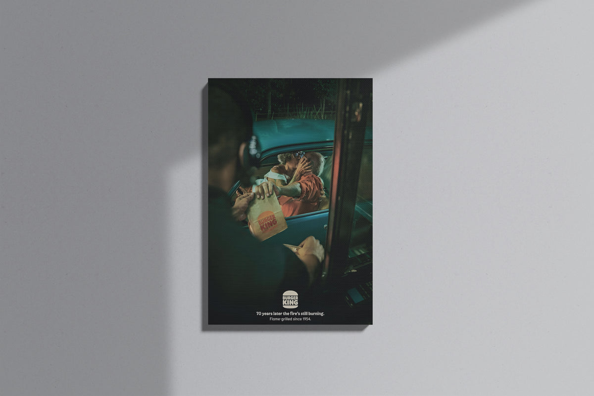 GeekCultcha Burger King Theme Premium Canvas Print