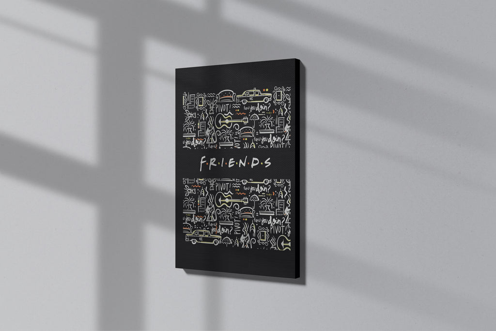GeekCultcha Friends Themed Premium Canvas Painting