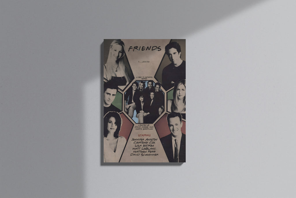 GeekCultcha Friends Collection Canvas Painting Retro Style