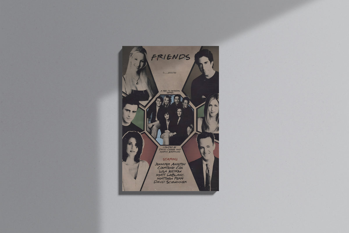 GeekCultcha Friends Collection Canvas Painting Retro Style