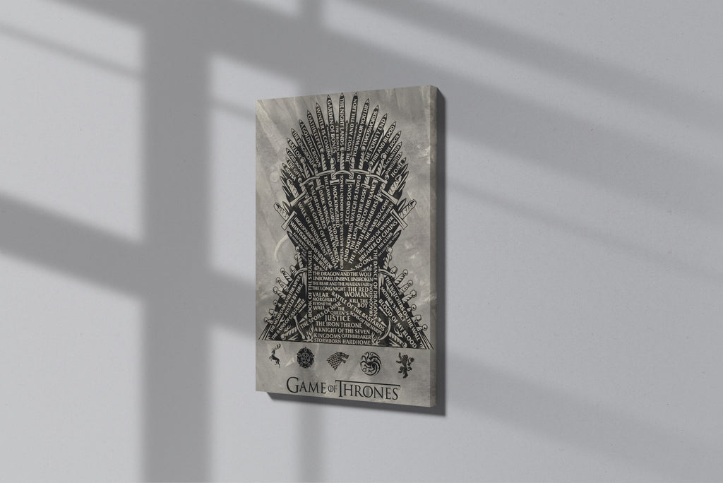 GeekCultcha Game of Thrones Iron Throne Premium Canvas Print