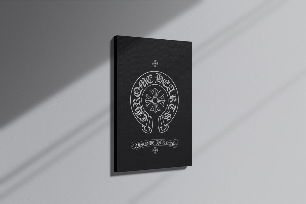 GeekCultcha Chrome Hearts Design Premium Canvas Painting