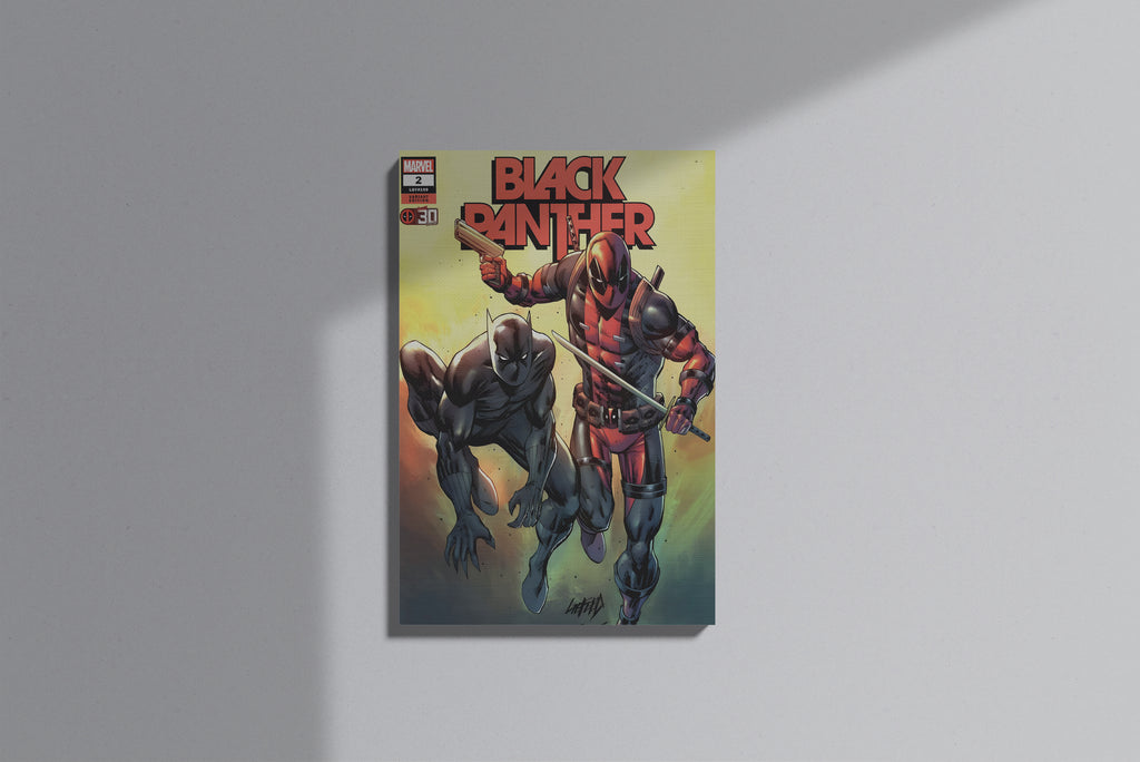 GeekCultcha Marvel Black Panther and Deadpool Premium Canvas Print